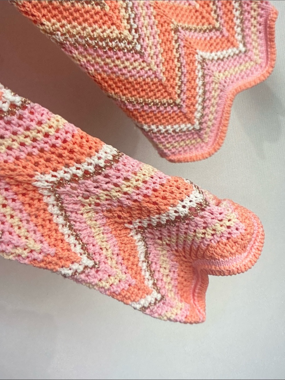 Missoni M Pink Multicolor Zigzag Knit Cropped Cardigan - Picture 5 of 9